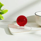 LONGWIN 50mm(2 inch) K9 Solid Crystal Ball with Free Stand Suncatcher (Red)
