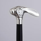 Premium Wooden Walking Cane | Beautiful Silver Plated Solid Brass Handle | Walking Stick & Crutches lacquer Polished Cane for Men and Women