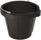 Bon Heavy Duty 18 Qt. Rubber Pail with Pouring Lip – Cold Weather Flexible Construction Bucket for Mixing, Hauling & Pouring