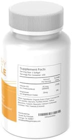 Vitamin D3 - for Immune Support, Bone Health, Cognitive Support - Natural, Organic, Non-GMO, Gluten Free - 100 Softgels