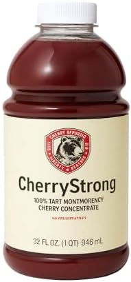 Cherry Republic CherryStrong Montmorency Tart Cherry Juice Concentrate, 32 oz - 100% Pure Juice Concentrate, Made from Montmorency Cherries, Packed with Nutrients, High Concentration, Michigan-Made