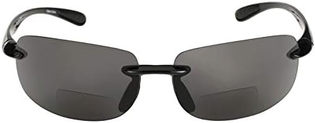 Mass Vision 'The Allstars' 3 Pair of our Most Popular Lightweight Bifocal Sport Wrap Unisex Reading Sunglasses