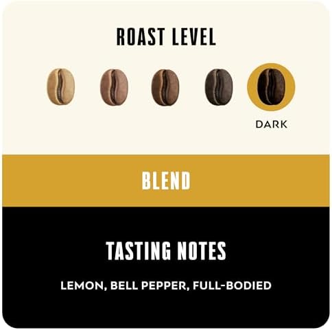 BLK & Bold Whole Bean Coffee, Espresso Dark Roast, Coffee Beans, Bold Heavy Body with Smooth Toasty Finish, Fresh Roasted Coffee for Espresso Machine, Drip, French Press & Cold Brew, 12 oz Bags (2 Pack)