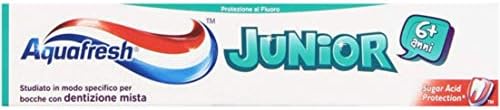 Aquafresh Toothpaste Junior After 6 Years 75ml / 2.54fl.oz, Pack of 4