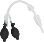 Silicone Enema Douche Bulb Dual Side Openings Elastic Inflatable Double Bulb Flushing System for Health Care