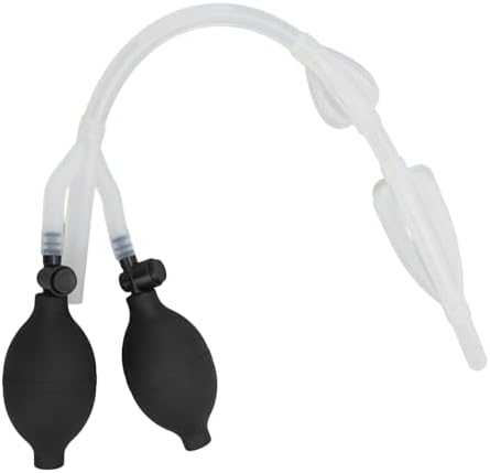 Silicone Enema Douche Bulb Dual Side Openings Elastic Inflatable Double Bulb Flushing System for Health Care