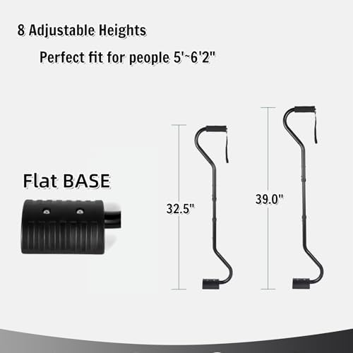 Stairs Walking Stick for Elderly and Disabled, Walking Cane for Stairs with Leg Lifter, Adjustable Stair Climbing Cane for Seniors and Adults