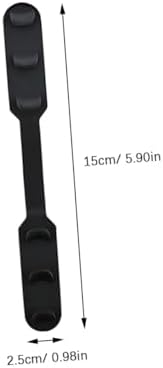 4pcs Black Silicone Mask Band Extension Buckles Adjustable Elastic Mask Rope Buckle Ear Strap Extenders for Men Women Comfortable Accessories