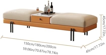 uP9sF2mD Bench for Bedroom Bedroom End of Bed Storage Bench, Upholstered Velvet Metal, Window Seat Fireplace Toy with Drawer for of and Living Room End of Bed Bench(Beige,180 * 45 * 45cm)