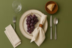 Marubhumi Cotton Cloth Dinner Napkins Set of 12, 18x18 Natural Premium Quality Mitered Corners Cotton Blend Wedding and Cocktail Napkins, Machine Washable (Cream)