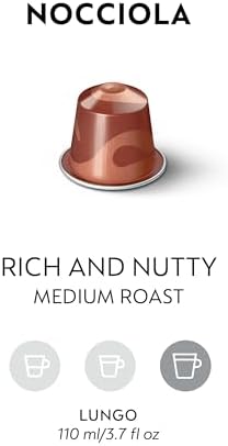 Nespresso Capsules Original Line, Flavored Nocciola Medium Roast, 50 Count Coffee pods