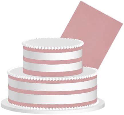 Dusty pink Edible Frosting Cake Decoration Border Topper Wraparound Sheet for Cakes Cupcakes Cookies Dessert Decorating