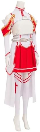 VintageCos Anime Yuuki Asuna Cosplay Costume SAO Battle Suit Slim Long Section Uniform Halloween Outfits for Women