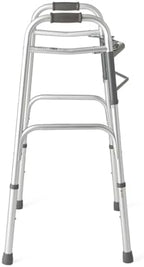 Two-Button Folding Walkers Without Wheels, 300 lbs Weight Capacity - Robust & Adjustable Mobility Aid for Elderly and Disabled Individuals
