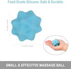 Small Spiky Massage Ball Trigger Point Massage Tool. Solid Bumpy Massager Balls for Deep Tissue Myofascial Release Hand Foot Plantar Fasciitis Pain Relief Knots Acupoint Yoga Fitness. 2.2×2.1in (Blue)