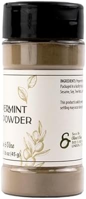 Olive & Vine Peppermint Leaf Powder, Refreshing Flavor, For Teas & Desserts, Rich Tradition, Authentic Taste, For Global Recipes (1.6 Ounce)