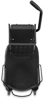 Dryser Commercial Mop Bucket with Side Press Wringer, 26 Quart, Black