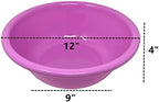 4 Pcs of 12" Round Plastic Wash Basin Dish Bowl Laundry Bowl Cleaning Pail Shampoo Basin & Trays (4 Quart)