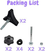 Replacement parts for the arm adjustment knob of the wheelchair walker. Replacement knob for the height-adjustable arm track bolt kit, suitable for the T-track bolts of Vivive Mobility Company