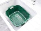 Addis Eco Made from 100% Recycled Plastic Washing up Bowl with Twin Handle, 10 Litre, Eco Green