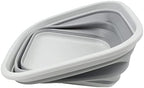 SAMMART 5.5L (1.4 Gallons) Collapsible Tub - Foldable Dish Tub - Portable Washing Basin - Space Saving Plastic Washtub (Grey)