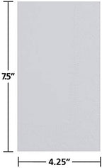 Hoffmaster 180518 Dinner Napkin, Regal Embossed, 2-Ply, 1/8 Fold, 17" Length x 15" Width, Dove Gray (8 Packs of 125)