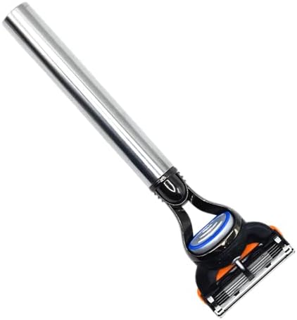 Parker 100% Stainless Steel Handle Gillette Fusion Compatible Razor - 1 Gillette Fusion Blade Included