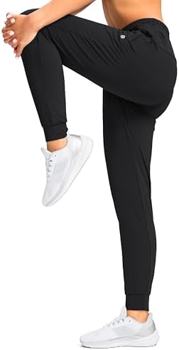G Gradual Women's Joggers Pants with Zipper Pockets Tapered Running Sweatpants for Women Lounge, Jogging