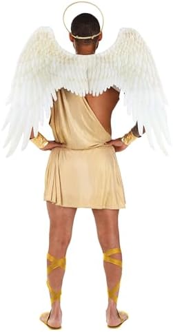Heavenly Plus Size Sexy Angel Costume for Men | Angelic Wings, Halo, Toga | Divine Celestial Ensemble for Parties, Events