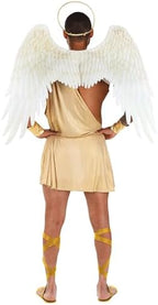 Heavenly Plus Size Sexy Angel Costume for Men | Angelic Wings, Halo, Toga | Divine Celestial Ensemble for Parties, Events
