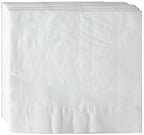 AmerCare 8.25 Inch x 8.25 Inch White 2-Ply Dinner Napkins, Case of 3000