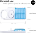Electric Toothbrush Holder with 1 Charging Stand Slot, 1 Toothbrush Stand and 4 Toothbrush Heads Storage + 4 PCS Toothbrush Head Covers for Oral B