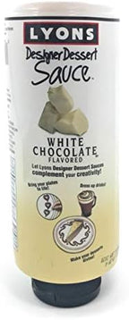 Lyons White Chocolate Designer Dessert Sauce Squeeze Bottle, 16 ounces