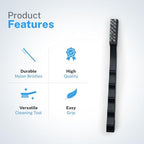 Nanoskin 6-Pack Toothbrush Style Brushes - Professional Detailing Brush Set, Car Interior and Upholstery Cleaning, Durable Nylon Bristles, Precision Automotive Cleaning, Essential Detailer's Toolkit