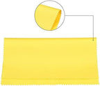 PATIKIL Eyeglass Microfiber Cleaning Cloth 7"x6", 10 Pack Glasses Cleaning Cloth Soft Wipe Screen Cloth for Camera Lens Eyeglasses Screens in Individual Vinyl Pouch, Yellow