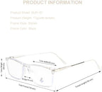 Blue Light Blocking Glasses for Men & Women, Small to Medium Face – Lightweight TR90 Clear Frame, Flexible Computer & Gaming Glasses, Anti Eye Strain