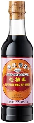 Pearl River Bridge Superior Dark Soy Sauce and Light Soy Sauce，Plastic Bottles，32.8oz (Pack of 2), Naturally Brewed, Non-GMO (Light + Dark Soy Sauce, 16.4 fl oz * 2)
