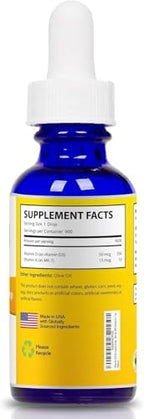 Vitamin D3 K2 Liquid Drops - Liquid Vitamin-D3 2000 IU Per Drop with K2 Supplements for Adults & Kids - Vitamin D K2 MK7 for Healthy Bones, Heart & Immune - 1 Oz Dropper + 900 Days Supply
