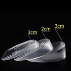 2 Pcs Silicone Gel Height Increase Insoles Heel Lifting Inserts Height Increase Heel Pad Adhesive Heel Cushion Pads Height Lift Shoe Inserts for Women 2 cm