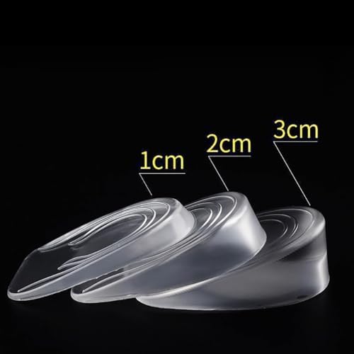 2 Pcs Silicone Gel Height Increase Insoles Heel Lifting Inserts Height Increase Heel Pad Adhesive Heel Cushion Pads Height Lift Shoe Inserts for Women 2 cm