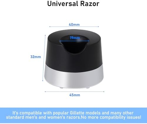 Razor Stand Holder - Alloy Metal with Drainage Hole | Universal Fit for Most Razors | Scratch-Resistant Compatible with Gillette