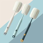 AKOAK 1 Pack Sponge Cleaning Brush, Plastic Handle Baby Bottle Brush, 360 Degree Rotation, Suitable for Goblet, Tea Cup, Household Cleaning Tool (White)