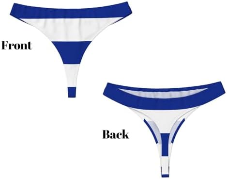 Women's G-string Thong Underwear,Cuban flag Print No Show Lady T Briefs Soft Undies Seamless Panties