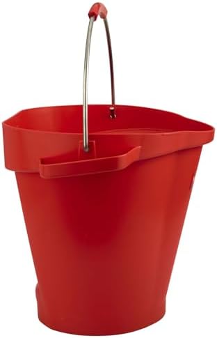 Vikan 56924 Pail,5 gal.,PP/SS,Red