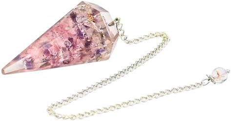 Amazing Gemstone Clear Quartz/Rose Quartz/Amethyst (Mix) Orgone Crystal Pendulums for Divination and Dowsing Crystal Pendulum with True Pendulum Motion Spritual Crystal