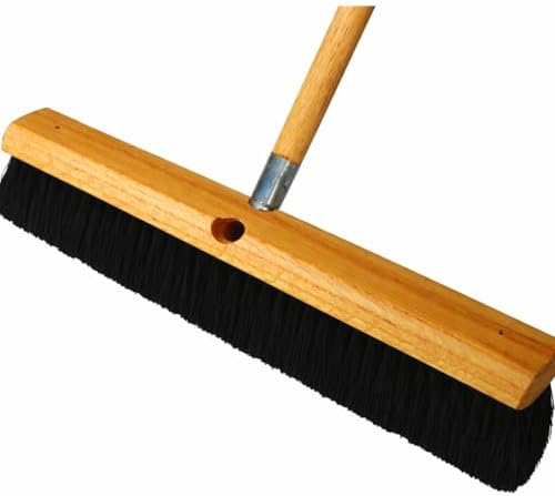 Bon Tool 84-787 Floor Broom - 3" Horsehair Bristles - 24" - 60" Wd Hdl , Brown