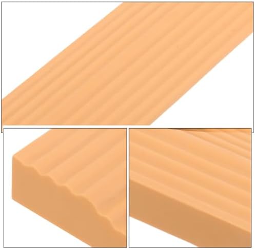 Garneck 2pcs Orange Plastic Indoor Home Threshold Ramp Pads for Robot Vacuum Cleaners, Triangular Ramp Mats for Low Elevation and Door Sills