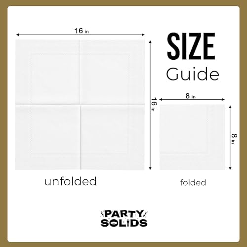 White Dinner Napkins Disposable Everyday 50 Pcs 2 Ply White Napkins Disposable Paper Everyday For Parties & Party Supplies