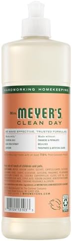 MRS. MEYER'S CLEAN DAY Dish Soap, Geranium, 16 fl oz (Pack of 3)