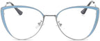 LJCZKA Cat Eye Blue Light Blocking Glasses for Women Computer Glasses Metal Frame Anti Eyestrain